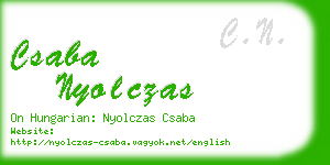 csaba nyolczas business card
